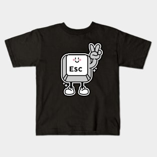 Escape Button Funny Kids T-Shirt